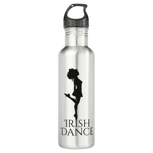Irish Dancer Hard Shoe Black en White Dance Waterfles (Voorkant)