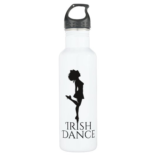 Irish Dancer Hard Shoe Black en White Dance Waterfles (Voorkant)