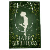 Irish Dancer Hard Shoe Ivy and Lights Birthday Medium Cadeauzakje (Voorkant)