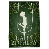 Irish Dancer Hard Shoe Ivy and Lights Birthday Medium Cadeauzakje (Achterkant)