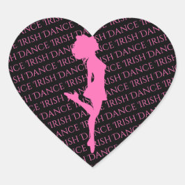 Irish Dancer Hard Shoe Pink and Black Dance Hart Sticker