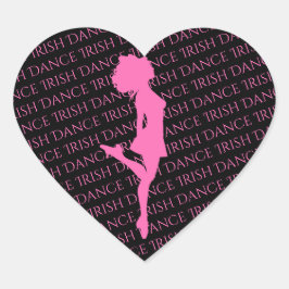 Irish Dancer Hard Shoe Pink and Black Dance Hart Sticker