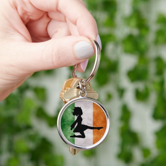 Irish Dancer Irish Flag Sleutelhanger (Hand)