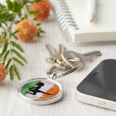 Irish Dancer Irish Flag Sleutelhanger (Zijkant)