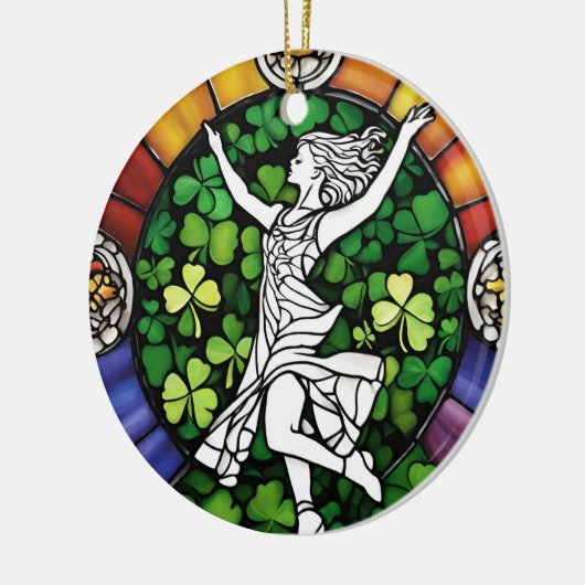 Irish Dancer Keramisch Ornament (Links)