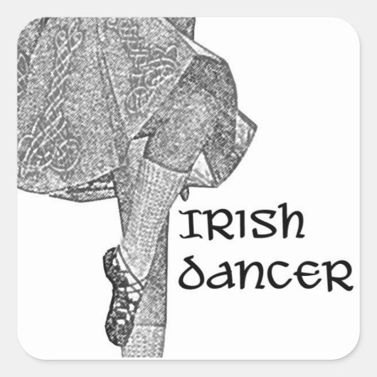 Irish Dancer Kick Skirt Sticker (Voorkant)
