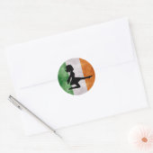 Irish Dancer op Irish Flag Stickers (Envelop)