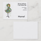 Irish Dancer Personal Calling Card Contactkaartje (Voorkant / Achterkant)
