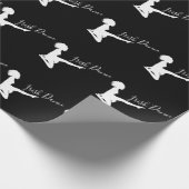 Irish Dancer Soft Shoe Black en White Dance Cadeaupapier (Hoek)