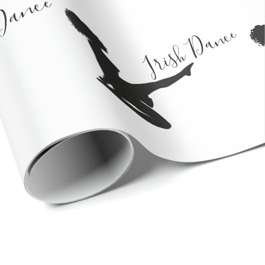 Irish Dancer Soft Shoe Black en White Dance Cadeaupapier (Rol Hoek)