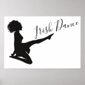 Irish Dancer Soft Shoe Black en White Dance Poster (Voorkant)