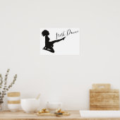 Irish Dancer Soft Shoe Black en White Dance Poster (Keuken)