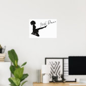 Irish Dancer Soft Shoe Black en White Dance Poster (Thuiskantoor)
