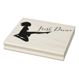 Irish Dancer Soft Shoe Black White Dance Rubberstempel