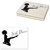 Irish Dancer Soft Shoe Black White Dance Rubberstempel (Gestempeld)