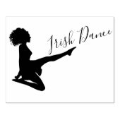 Irish Dancer Soft Shoe Black White Dance Rubberstempel (Afrduk)