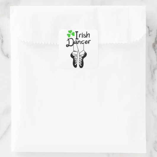 Irish Dancer Vierkante Sticker (Tas)