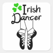 Irish Dancer Vierkante Sticker (Voorkant)