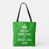 Irish Dancer's, Keep Calm Irish Dancing, Shamrock Tote Bag (Achterkant)