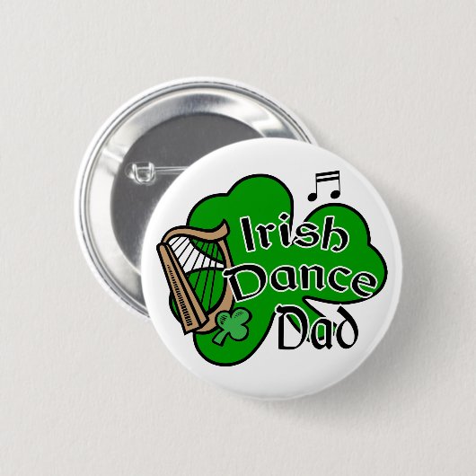 Irish Dancing Dad Badge Ronde Button 5,7 Cm (Voorkant /achterkant)