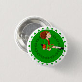 Irish Dancing Girl Badge Ronde Button 3,2 Cm (Voorkant /achterkant)