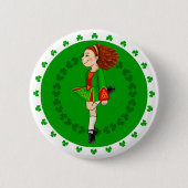 Irish Dancing Girl Badge Ronde Button 5,7 Cm (Voorkant)
