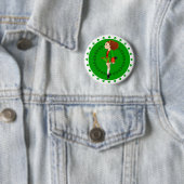 Irish Dancing Girl Badge Ronde Button 5,7 Cm (In situ)
