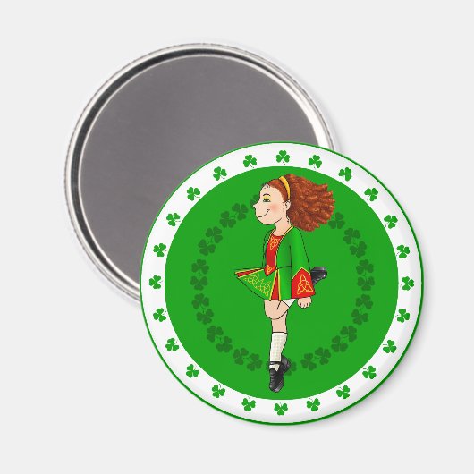 Irish Dancing Girl Magnet (Voorkant / Achterkant)