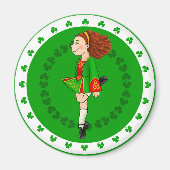 Irish Dancing Girl Magnet (Voorkant)