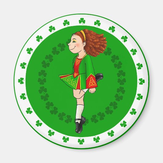 Irish Dancing Girl Magnet (Voorkant)