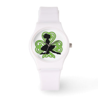 Irish Dancing Shamrock Celtic Knot Watch Horloge