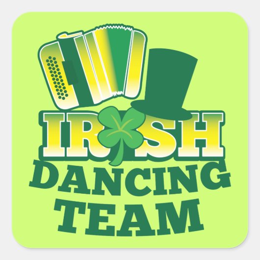 Irish Dancing TEAM Vierkante Sticker (Voorkant)