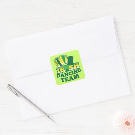Irish Dancing TEAM Vierkante Sticker (Envelop)