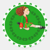 Irish dansende Sticker (Voorkant)