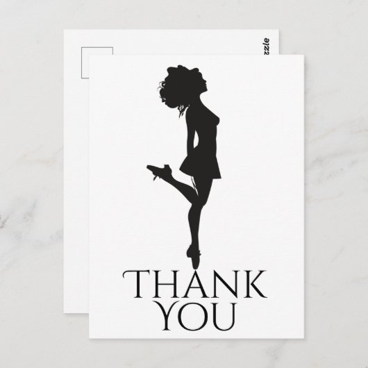 Irish Danser Hard Shoe Dance Hartelijk dank Briefkaart (Voorkant / Achterkant)