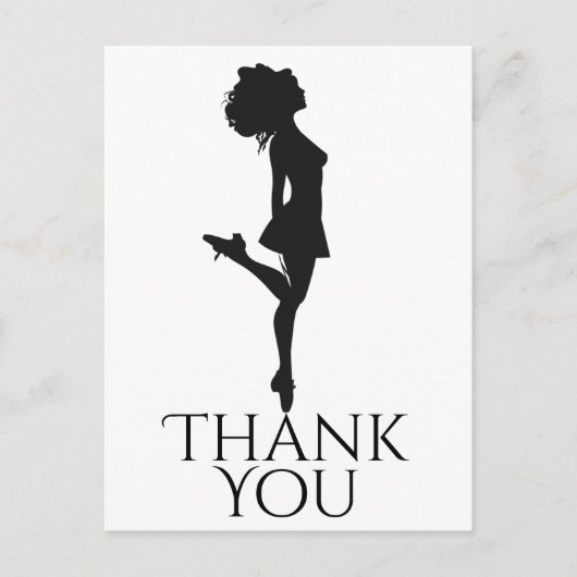 Irish Danser Hard Shoe Dance Hartelijk dank Briefkaart (Voorkant)