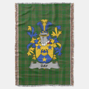Irish Day Coat of Arms Family Crest Ierland Deken