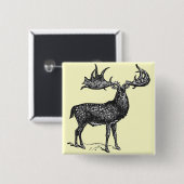 Irish Deer Vierkante Button 5,1 Cm (Voorkant /achterkant)