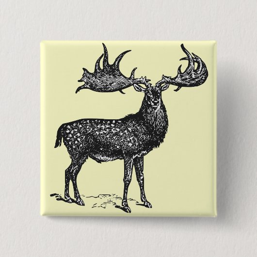 Irish Deer Vierkante Button 5,1 Cm (Voorkant)