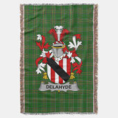 Irish Delahyde Coat of Arms Family Crest Ireland Deken (Voorkant Verticaal)