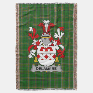 Irish Delamere Coat of Arms Family Crest Ireland Deken
