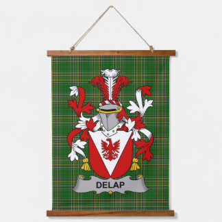 Irish Delap Coat of Arms Family Crest Hangend Wandkleed