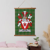 Irish Delap Coat of Arms Family Crest Hangend Wandkleed (Slaapkamer)