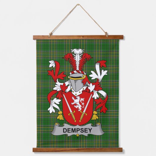 Irish Dempsey or O_Dempsey Coat of Arms Family Cre Hangend Wandkleed (Voorkant)