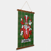 Irish Dempsey or O_Dempsey Coat of Arms Family Cre Hangend Wandkleed (Gebogen)