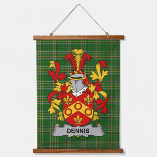 Irish Dennis Coat of Arms Family Crest Hangend Wandkleed