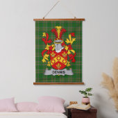 Irish Dennis Coat of Arms Family Crest Hangend Wandkleed (Slaapkamer)
