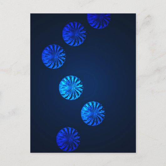 Irish Design Blue Crystal Briefkaart (Voorkant)