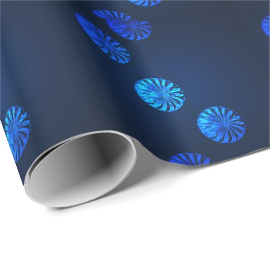 Irish Design Blue Crystal Cadeaupapier (Rol Hoek)