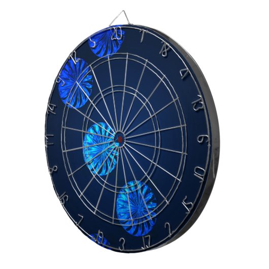 Irish Design Blue Crystal Dartbord (Voorkant Rechts)